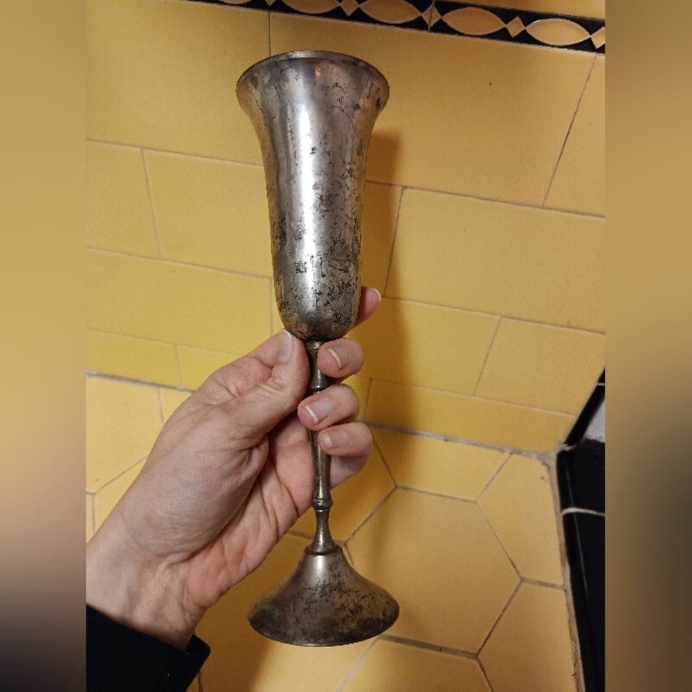 Silver champagne flute